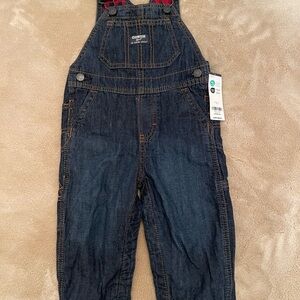 OshKosh B'gosh Dark Blue Denim Overalls for Kids NWT